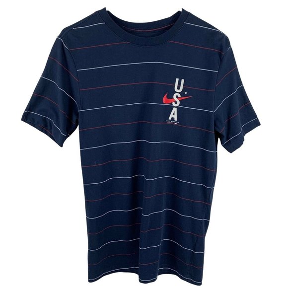 VTG Style Dream Team USA Nike Soccer All Over Print Stripe T-Shirt Men S - Picture 7 of 9